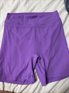 High-Rise Purple Bike Shorts for Women